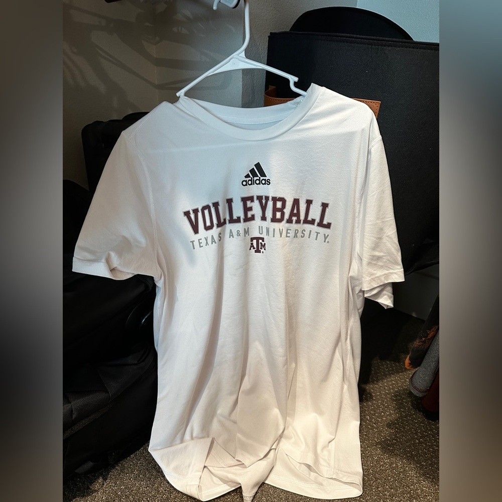 6 Texas A&M Volleyball shirts - all are white